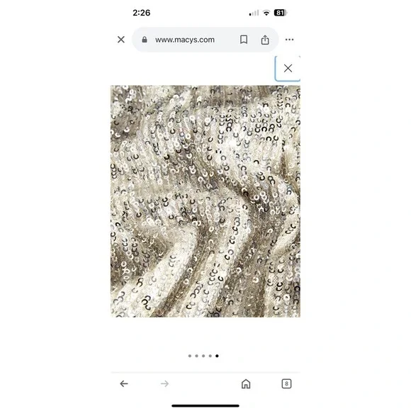 Eliza J Sequined Blouson Shift Dress Champagne size 4  MSRP: $ 178.00 - Picture 5 of 10